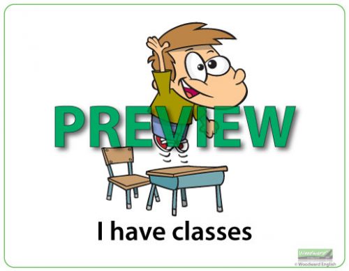 Daily Routines in English Flash Card example - ESL EFL Teacher resources