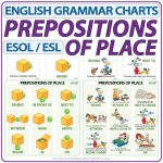English Prepositions of Place Charts and Flash Cards - ESL / ESOL Teacher Resources