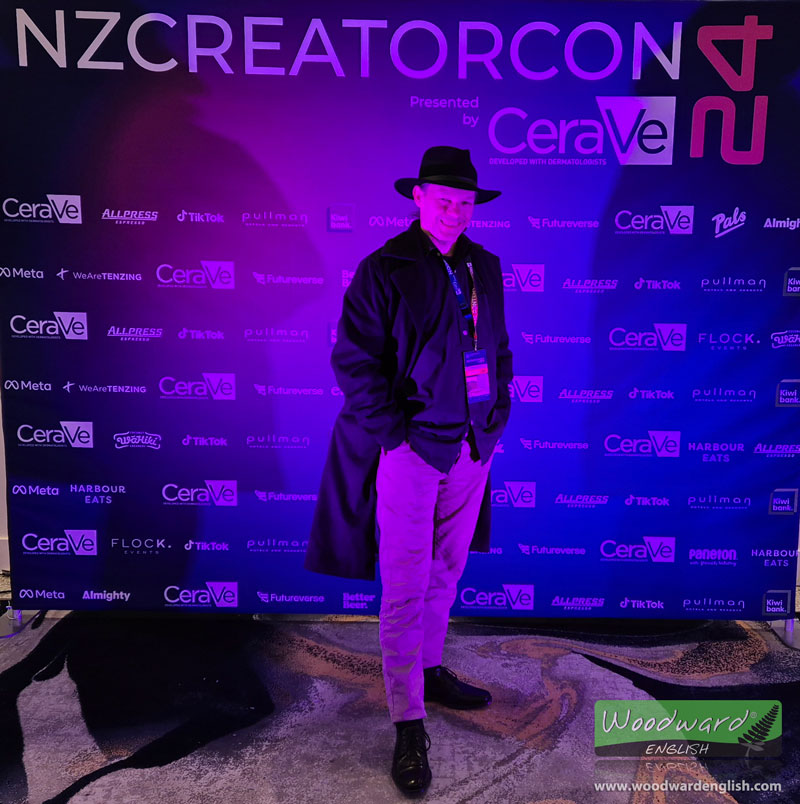 Rob Woodward from Woodward English at NZCreatorcon 2024